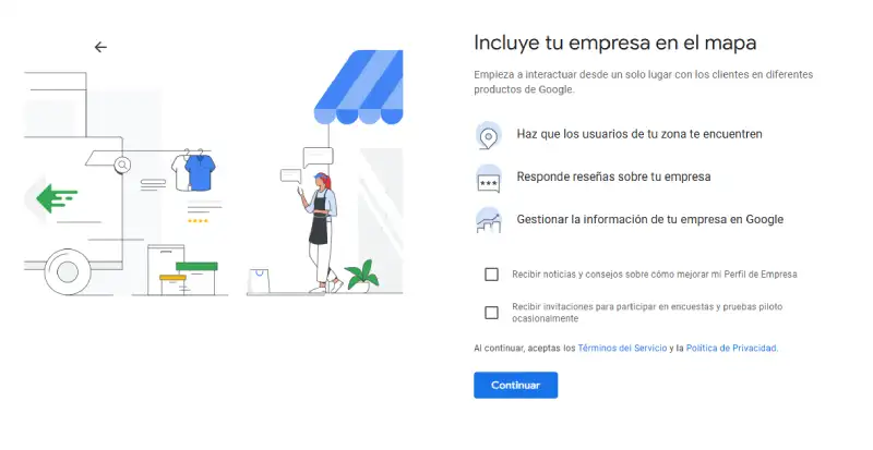 ultimos pasos de como crear tu perfil de empresa en google